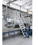 &Uuml;berstieg 60Grad m.eins.Handlauf Stufen-B.800mm lichte H.2130mm A.3370mm ZARGES