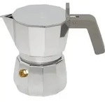 Alessi Moka, Mokka-Kanne, 0,07 l, Grau, Aluminium, 1 Tassen, 70 mm