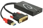 DeLOCK - Videokonverter - DVI - DisplayPort - Schwarz