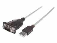 Manhattan USB-A to Serial Converter cable, 45cm, Male to Male, Serial/RS232/COM/DB9,