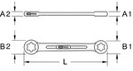 KS Tools 518.0932 CHROMEplus Torx-E-Doppel-Ringschl&uuml;ssel XL,E8xE10