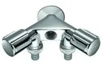 SCHELL NA-Doppelventil COMFORT chrom, 2x Schlauchanschl&uuml;sse 1/2Zoll IG