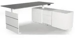 Sitz-/Stehtisch Move 3 180x80x72-120 mit Sideboard grafit
