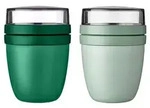Mepal | Lunchpot Ellipse Mixed | Vivid Green + Nordic Sage | M&uuml;slibecher to go 