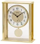 AMS 5191 Funkpendeluhr, goldenes Metallgeh&auml;use und Zifferblatt