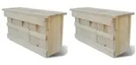 vidaXL Spatzenhaus 2 Stk. Holz 44 x 15,5 x 21,5 cm