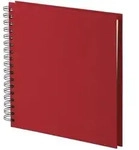 Fotoalbum Whire-O 60 Seiten 230x230mm rot/offwhite