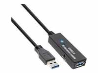 InLine® USB 3.0 Aktiv-Verlängerung, Stecker A an Buchse A, schwarz, 15m Kabel...