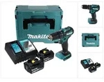 Makita DHP 483 RGJ Akku Schlagbohrschrauber 18 V 40 Nm + 2x Akku 6,0 Ah +...