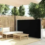 vidaXL Ausziehbare Seitenmarkise 120x300 cm Schwarz