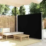 vidaXL Ausziehbare Seitenmarkise 160x500 cm Schwarz