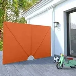 vidaXL Faltbarer Terrassen-Seitenf&auml;cher Terracotta-Rot 240&times;160 cm