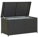 vidaXL Gartenbox Poly Rattan 100x50x50 cm Schwarz