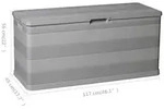 vidaXL Gartenbox Grau 117&times;45&times;56 cm