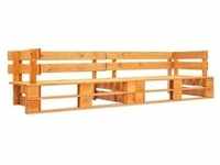 vidaXL Garten-Palettensofa 2-Sitzer Honigbraun Holz