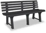 vidaXL Gartenbank 145,5 cm Kunststoff Anthrazit