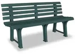 vidaXL Gartenbank 145,5 cm Kunststoff Gr&uuml;n