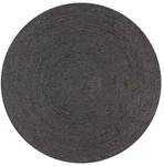 vidaXL Teppich Handgefertigt Jute Rund 120 cm Dunkelgrau