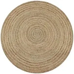 vidaXL Teppich Jute Geflochten 150 cm Rund