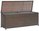 vidaXL Garten-Auflagenbox Braun 120x50x60 cm Poly Rattan