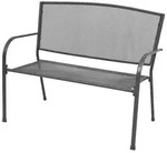 vidaXL Gartenbank 108 cm Stahl und Drahtgitter Anthrazit