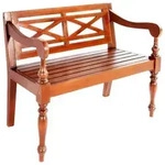 vidaXL Batavia-Sitzbank 98 cm Mahagoni Massivholz Dunkelbraun