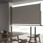 vidaXL Ausziehbare Seitenmarkise 140x300 cm Grau