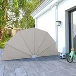vidaXL Faltbarer Terrassen-Seitenf&auml;cher Creme 160 cm