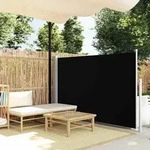 vidaXL Ausziehbare Seitenmarkise 140x300 cm Schwarz