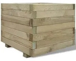 vidaXL Hochbeet 50x50x40 cm Holz Quadratisch