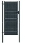 vidaXL Zauntor PVC und Stahl 100x124 cm Anthrazit