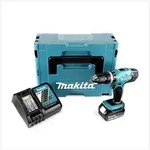 Makita DHP 453 RT1J Akku Schlagbohrschrauber 18V 42Nm + 1x Akku 5,0Ah +...
