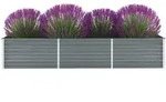 vidaXL Garten-Hochbeet Verzinkter Stahl 240x80x45 cm Grau