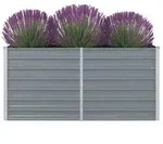 vidaXL Hochbeet 160 x 80 x 77 cm Verzinkter Stahl Grau