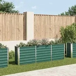 vidaXL Garten-Hochbeet Verzinkter Stahl 240&times;40&times;77 cm Gr&uuml;n