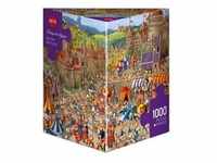 299200 - Bunny Battles, Cartoon im Dreieck, 1000 Teile - Puzzlegröße 50 x 70 cm