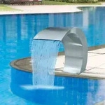 vidaXL Garten-Wasserfall Pool-Font&auml;ne Edelstahl 45x30x60 cm