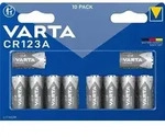 VARTA Batterie, Lithium, CR 123A, 3,0 V, 1430 mAh, 10-er Pack