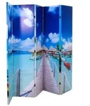 vidaXL Raumteiler klappbar 200 x 170 cm Strand