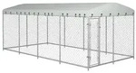 vidaXL Outdoor-Hundezwinger mit &Uuml;berdachung 7,6x3,8x2,3 m