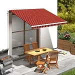 vidaXL Markisenbespannung Canvas Orange & Braun 350x250 cm