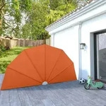 vidaXL Faltbarer Terrassen-Seitenf&auml;cher Terracotta-Rot 200 cm