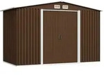 vidaXL Ger&auml;teschuppen Braun 257x205x178 cm Stahl