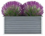 vidaXL Garten-Hochbeet Verzinkter Stahl 100x40x45 cm Grau