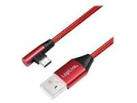 LogiLink - USB-Kabel - USB-C (M) gewinkelt bis USB (M)