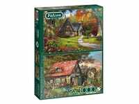 Falcon 11294 Dominic Davison The Woodland Cottage 2x1000 Teile Puzzle