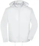 Men's Promo Jacket Windbreaker f&uuml;r Promotion und Freizeit wei&szlig;, Gr. S