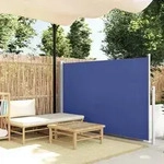 vidaXL Ausziehbare Seitenmarkise 140&times;500 cm Blau