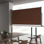 vidaXL Ausziehbare Seitenmarkise 120x300 cm Braun