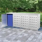vidaXL M&uuml;lltonnenbox f&uuml;r 4 Tonnen 240 L Edelstahl